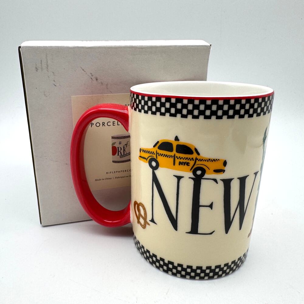 Rifle Paper Co. New York Broadway Coffee Cup Porcelain Mug New